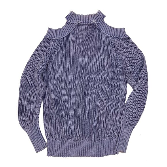 Free People Half Moon Bay Sweater Pullover Open Cold Shoulder Knit Womens S - Picture 1 of 4